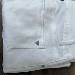 Wit & Wisdom White Denim Jeans cropped wide leg mid rise